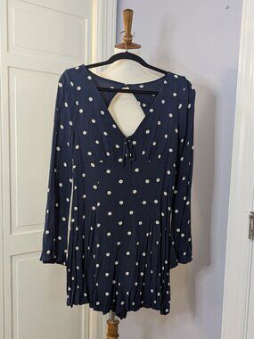 American Eagle Long-Sleeve V-Neck Romper